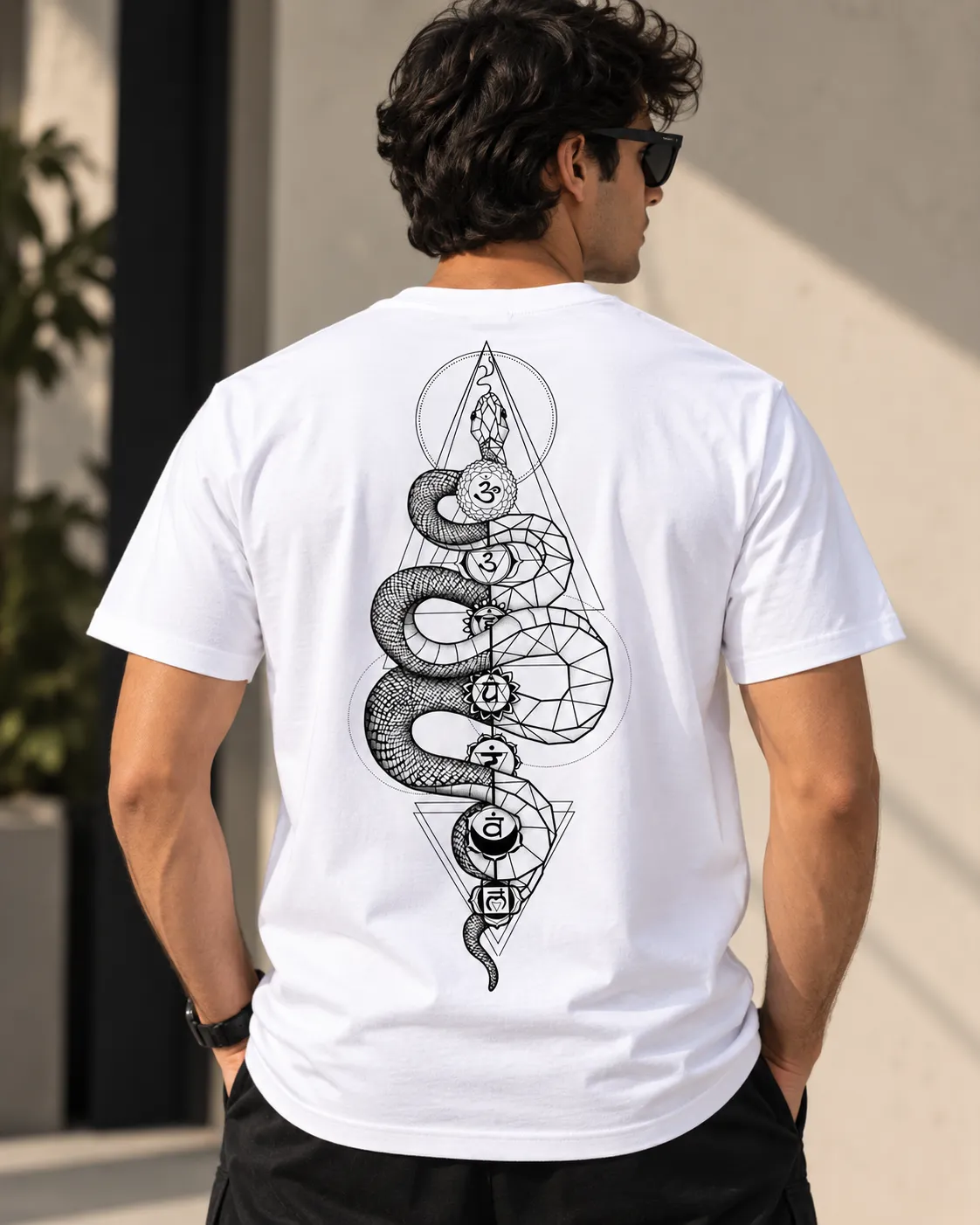 men6 Serpent & Sacred Geometry Tee - Image 1